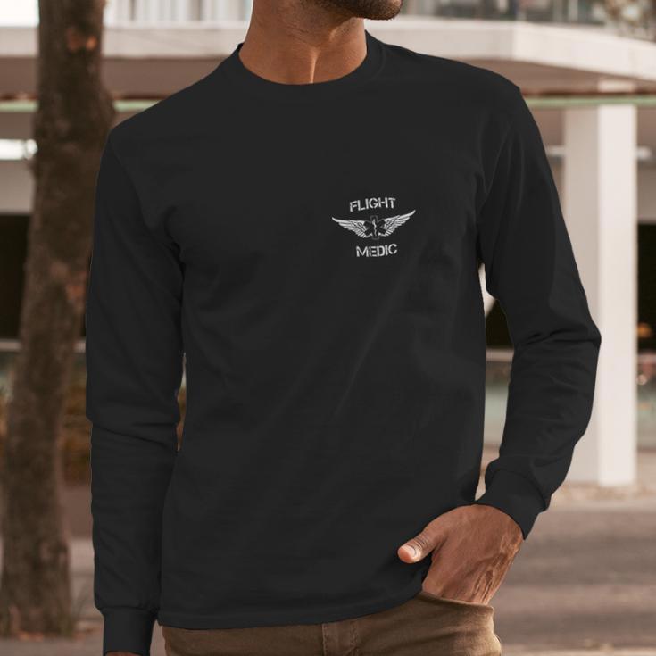 Flight Medic Wings From Ems Flight Safety Network Long Sleeve T-Shirt Gifts for Him