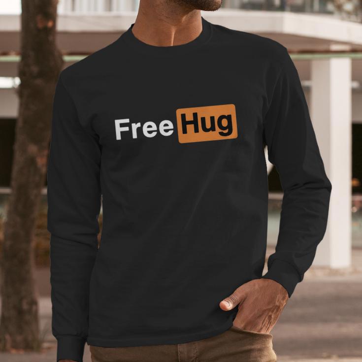 Free Hugs Pornhub Logo Parody Long Sleeve T-Shirt Gifts for Him