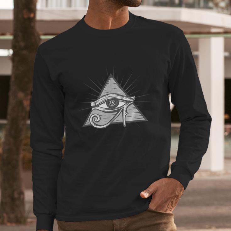 Freemason Mason Illuminati Circle Occult Conspiracy Gift Long Sleeve T-Shirt Gifts for Him