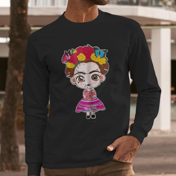 Frida Kahlo Cute Chibi Long Sleeve T-Shirt Gifts for Him