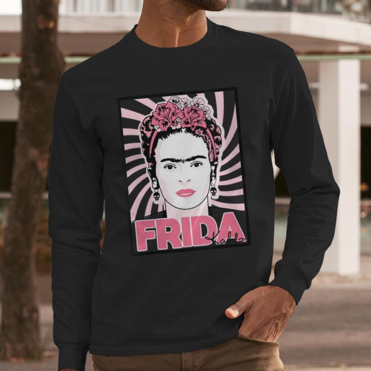 Frida Kahlo Portrait Graphic Long Sleeve T-Shirt Gifts for Him