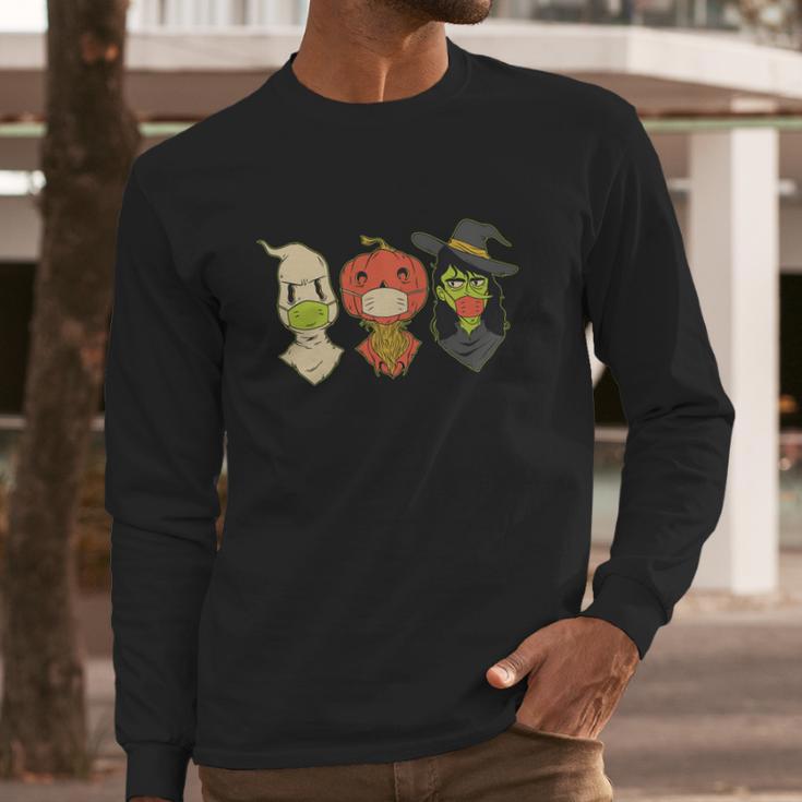 Funny Halloween Halloween Creatures Pandemic Long Sleeve T-Shirt Gifts for Him