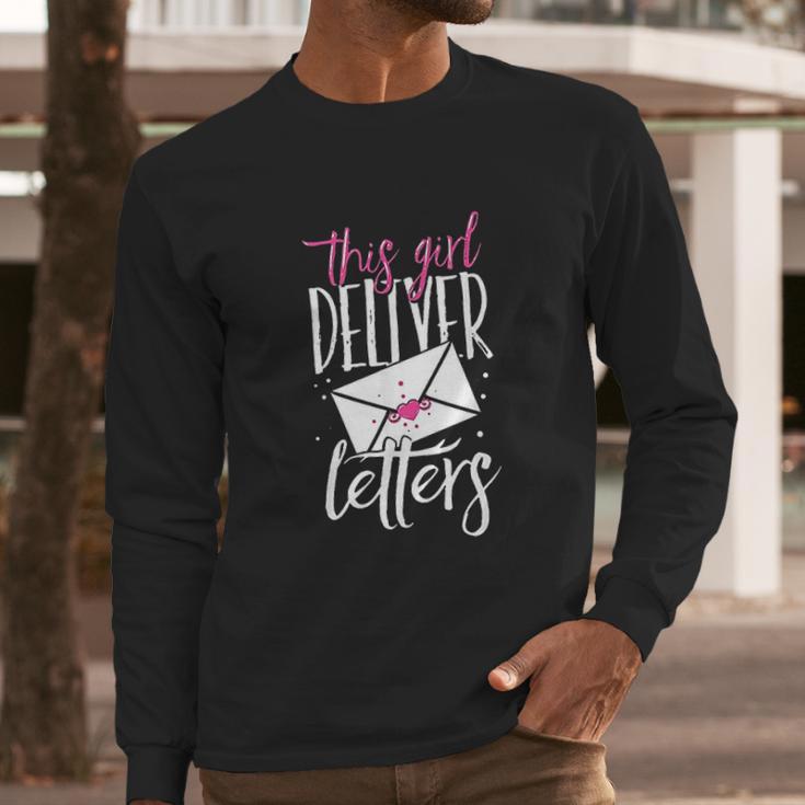 Funny Postal Worker Outfit For A Mailwoman Long Sleeve T-Shirt Gifts for Him