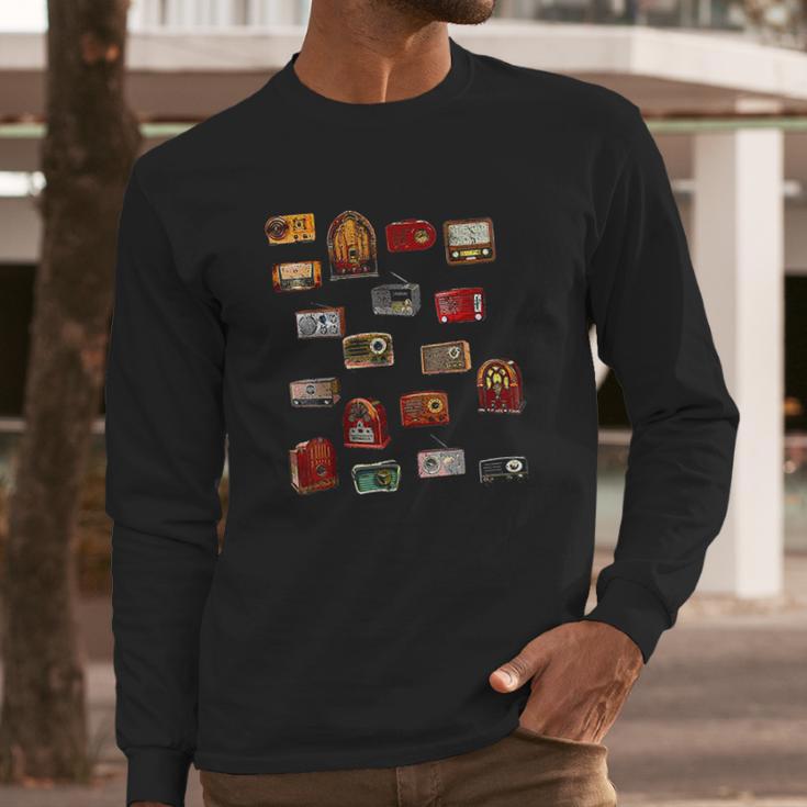 Funny Sheldon Nerdy Vintage Retro Antique Radio Geek Gift Long Sleeve T-Shirt Gifts for Him