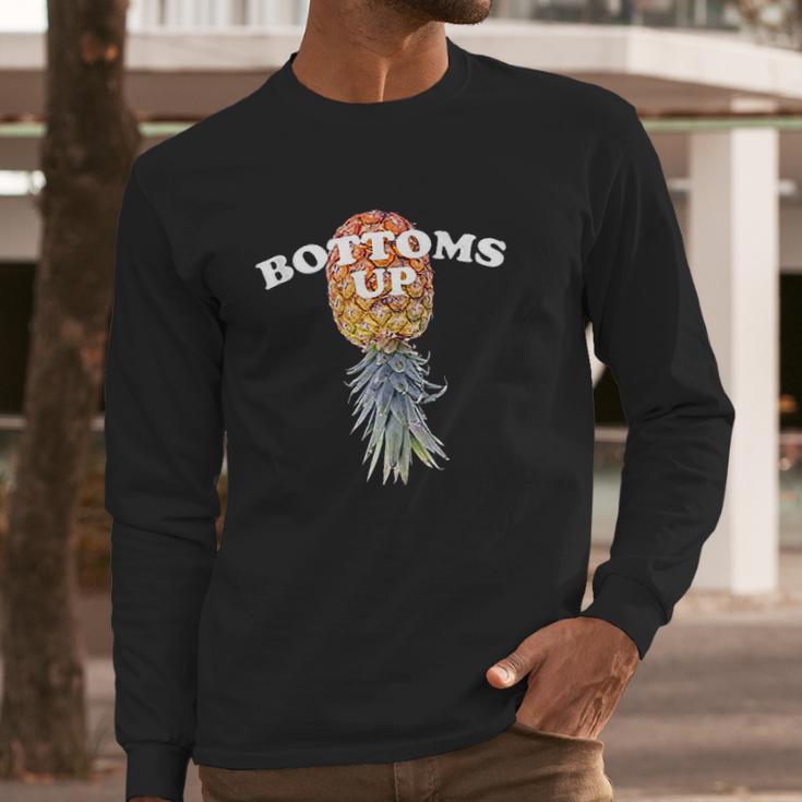 Funny Swinger Gift Upside Down Pineapple Long Sleeve T-Shirt Gifts for Him