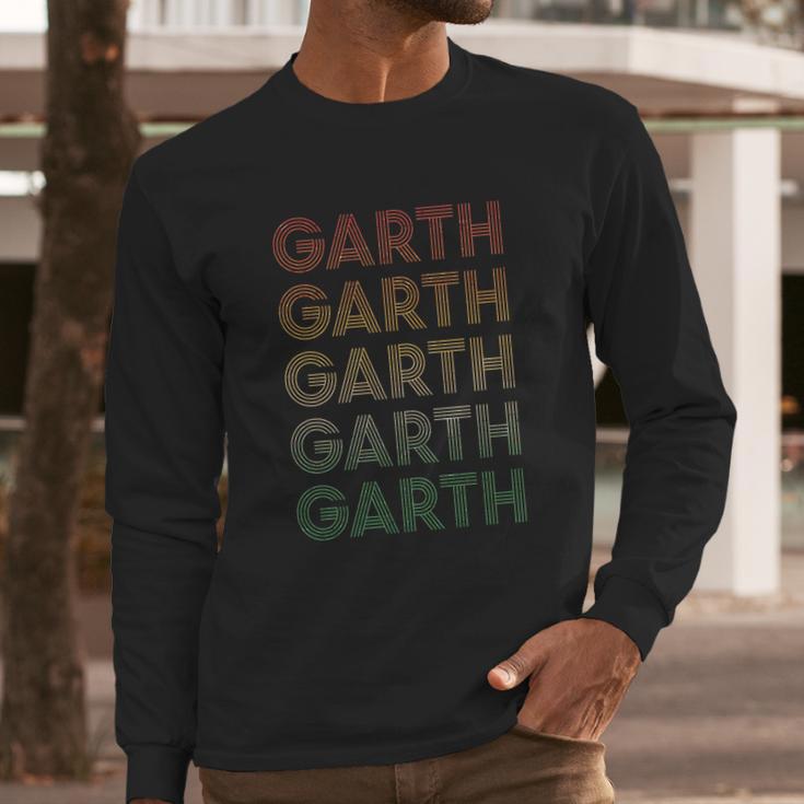 Funny Vintage Retro Style Garth Long Sleeve T-Shirt Gifts for Him