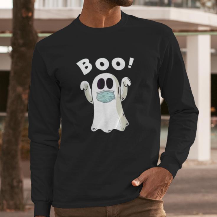 Ghost Boo Social Distancing Long Sleeve T-Shirt Gifts for Him