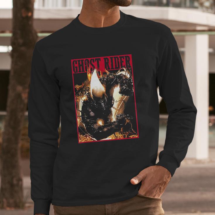 Ghost Rider Fury Graphic Long Sleeve T-Shirt Gifts for Him