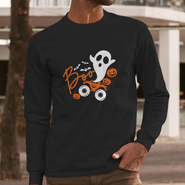 Ghost Rider Truck Monster Halloween Pumpkin Long Sleeve T-Shirt Gifts for Him