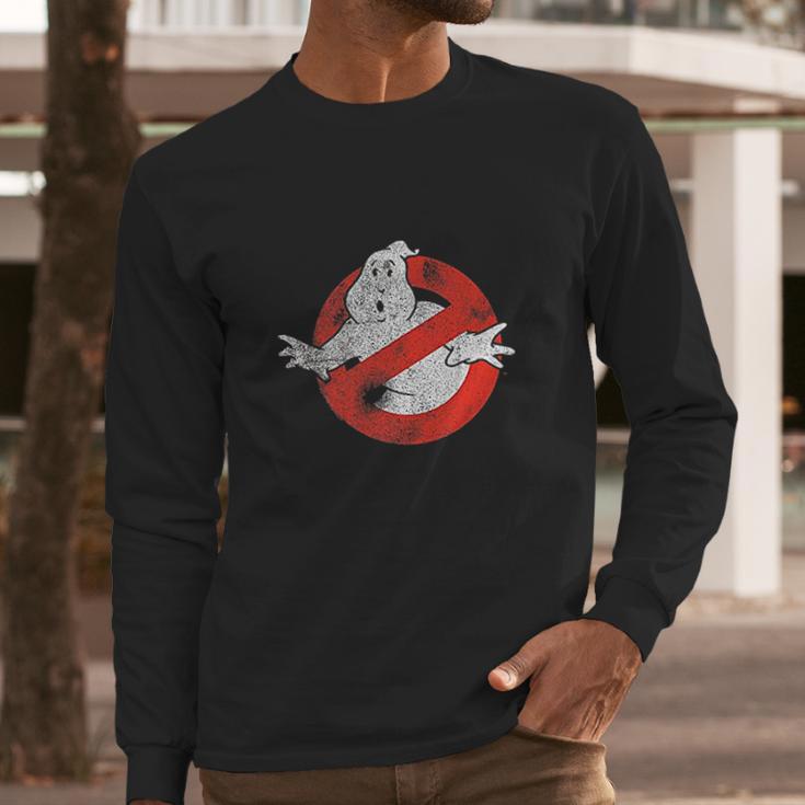 Ghostbusters Distressed No Ghost No Type Long Sleeve T-Shirt Gifts for Him