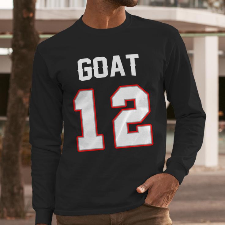 The Goat 12 Jersey 5 Time Champ New England Football Long Sleeve T-Shirt Gifts for Him