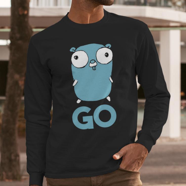 Golang Gopher Go Lang Programming Programmer It Cs Long Sleeve T-Shirt Gifts for Him