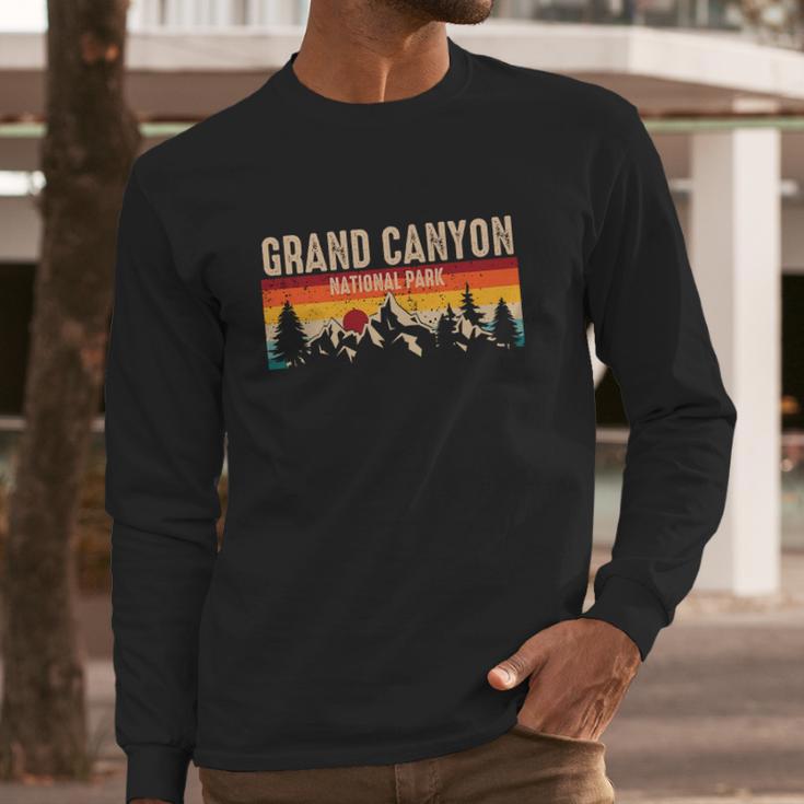 Grand Canyon National Park Arizona Travel Lover Camping Retro Long Sleeve T-Shirt Gifts for Him