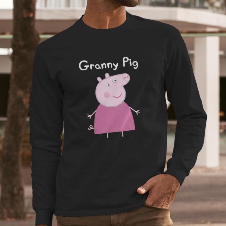 Granny Pig T-Shirt Long Sleeve T-Shirt Gifts for Him