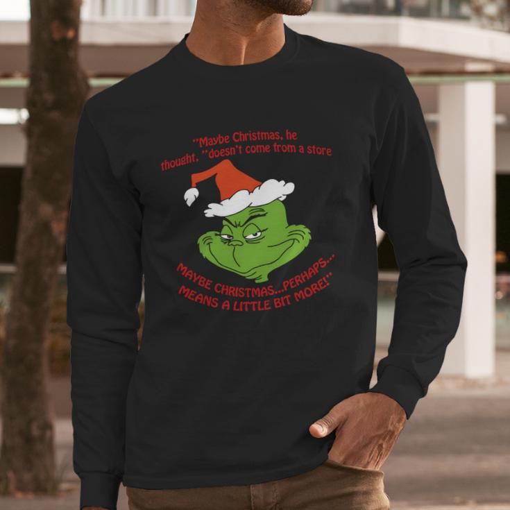 Grinch Funny T-Shirt Long Sleeve T-Shirt Gifts for Him