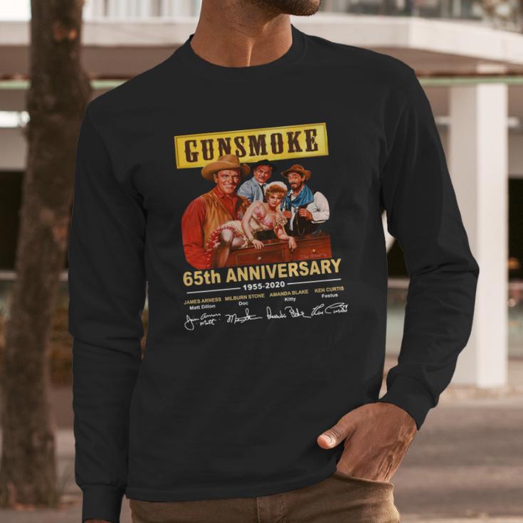 Gunsmoke 65Th Anniversary 1955-2020 Signatures Shirt Long Sleeve T-Shirt Gifts for Him