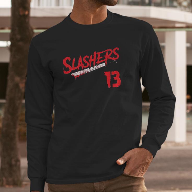 Haase Unlimited Slashers Voorhees 13 Jersey Horror Movie Friday Long Sleeve T-Shirt Gifts for Him