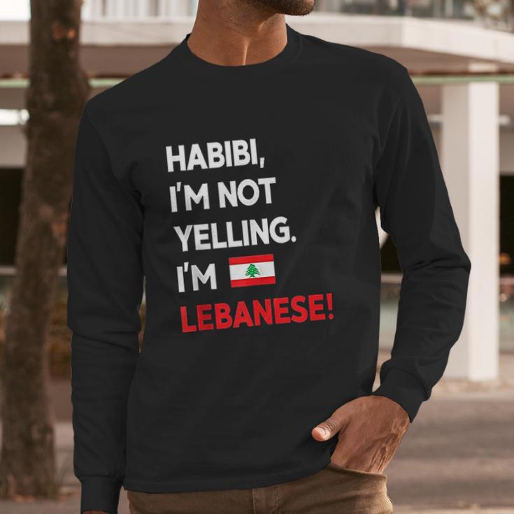 Habibi I Am Lebanese Long Sleeve T-Shirt Gifts for Him