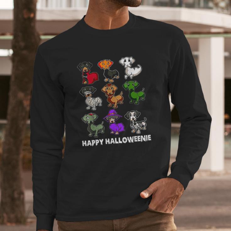 Happy Halloweenie Dachshund Long Sleeve T-Shirt Gifts for Him