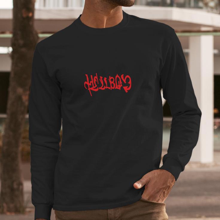 Hellboy Embroidered Long Sleeve T-Shirt Long Sleeve Gifts for Him