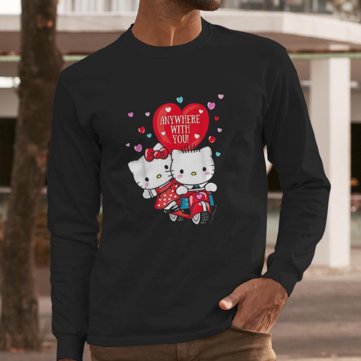 Hello Kitty And Dear Daniel Anywhere With You Valentine Long Sleeve T-Shirt Gifts for Him