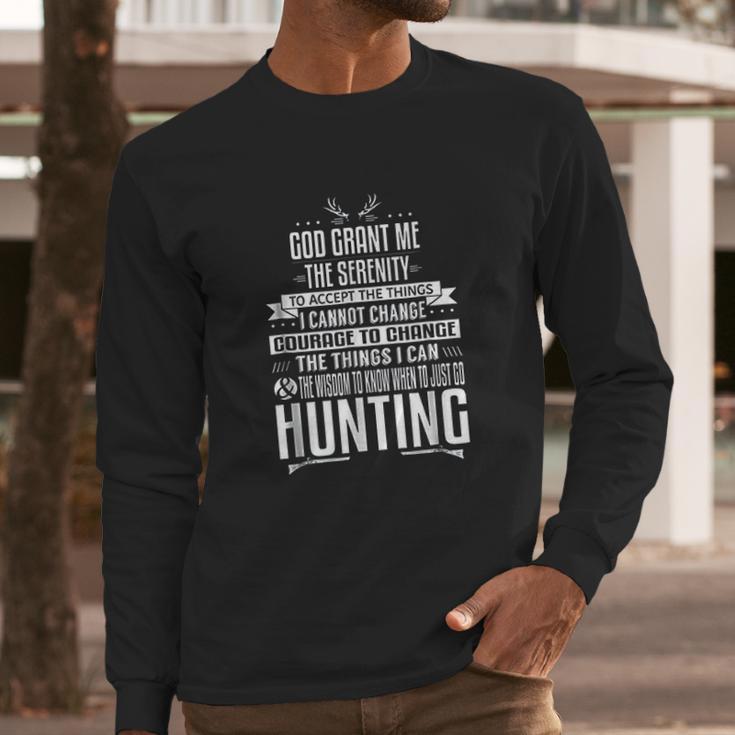 The Hunters Serenity Prayer Deer Hunting Long Sleeve T-Shirt Gifts for Him