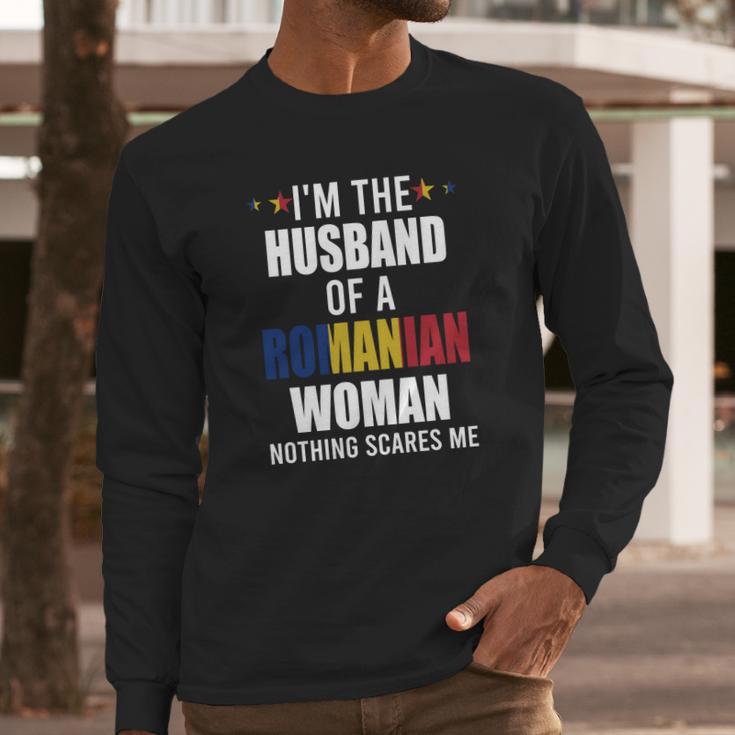 Husband Of Romanian Woman Long Sleeve T-Shirt Gifts for Him