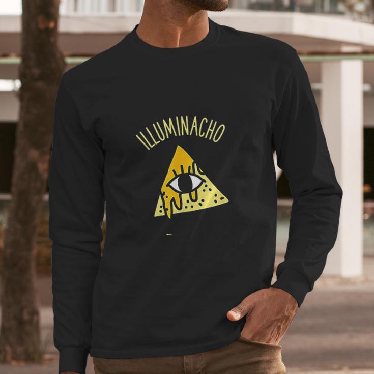 Illuminacho Funny All Seeing Eye Conspiracy Theory Long Sleeve T-Shirt Gifts for Him