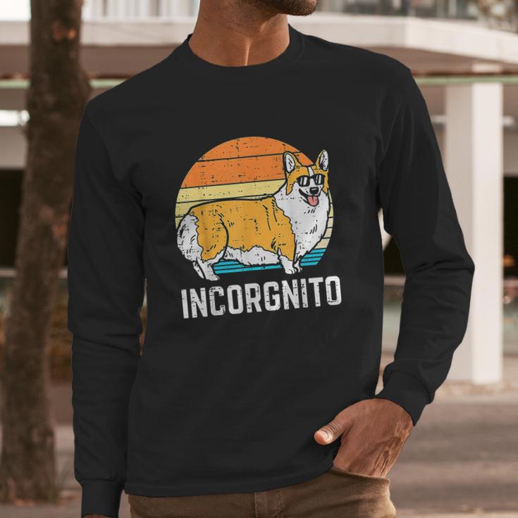 Incorgnito Welsh Corgi Sunset Retro Pet Dog Lover Owner Gift Long Sleeve T-Shirt Gifts for Him