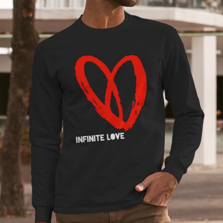 Infinite Love Valentine Heart Science Space Math InfinityLong Sleeve T-Shirt Gifts for Him