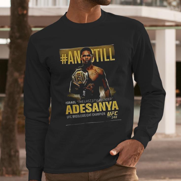 Israel Adesanya Retro Vintage Long Sleeve T-Shirt Gifts for Him