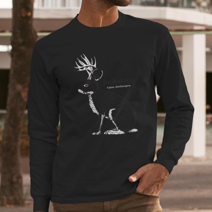 Jackalope Folklore Cryptozoology Jackrabbit Long Sleeve T-Shirt Gifts for Him