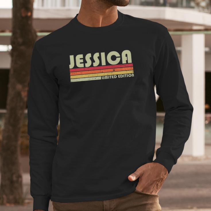 Jessica Gift Name Personalized Retro Vintage 80S Birthday Long Sleeve T-Shirt Gifts for Him