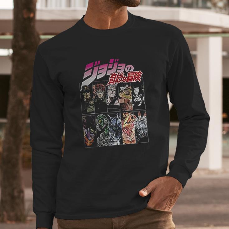 Jojos Bizarre Adventure Stardust Crusaders Joestar Group Long Sleeve T-Shirt Gifts for Him