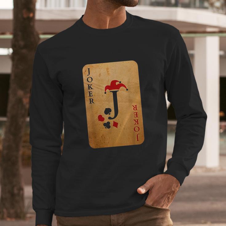 Joker Card Costume Long Sleeve T-Shirt Gifts for Him