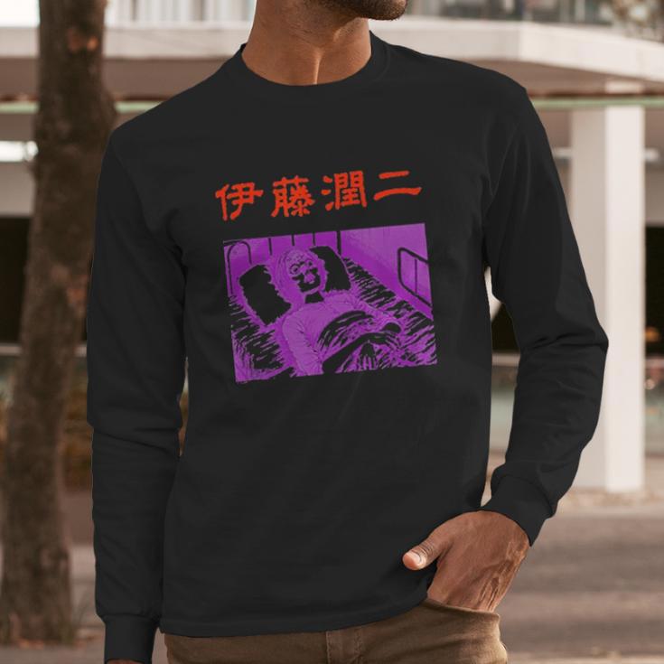 Junji Ito Comatose In Bed Black Long Sleeve T-Shirt Gifts for Him