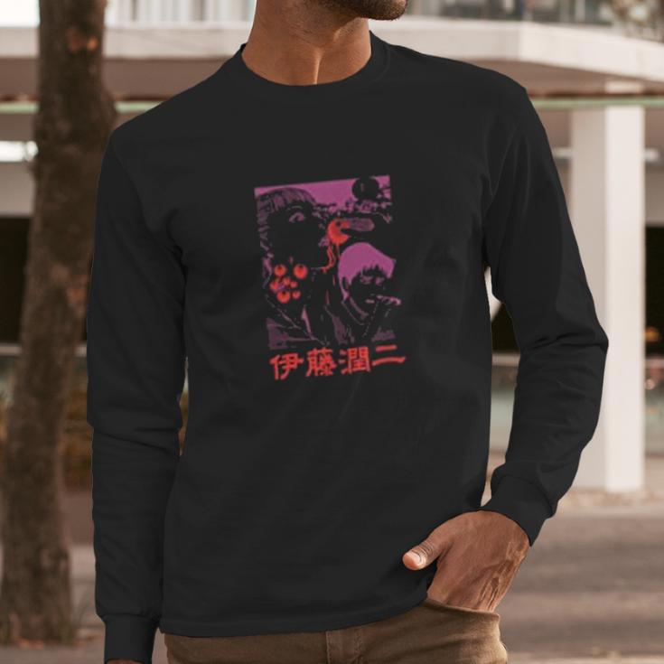 Junji Ito Girl Eating Globule Long Sleeve T-Shirt Gifts for Him