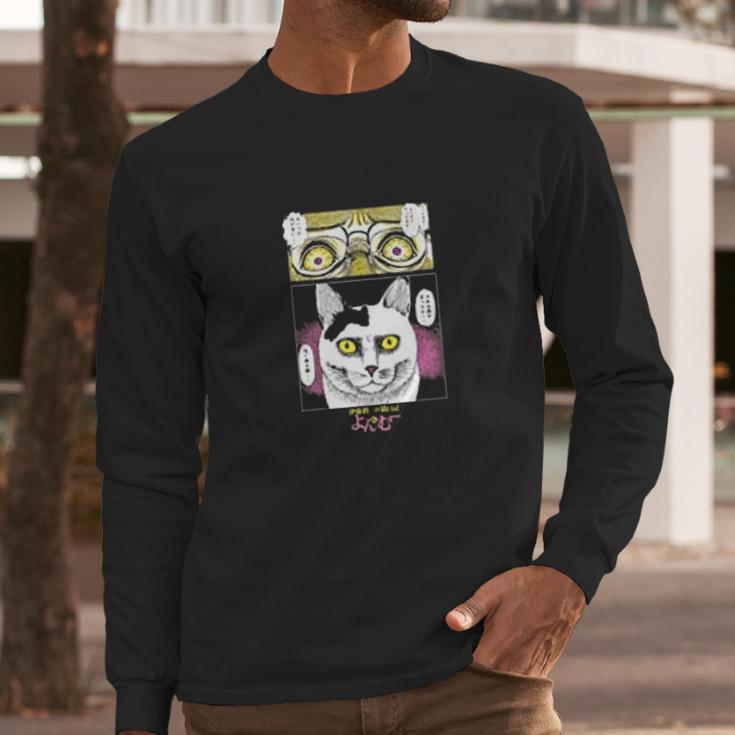 Junji Itos Cat Diary Yon And Mu Yon S Face Long Sleeve T-Shirt Gifts for Him