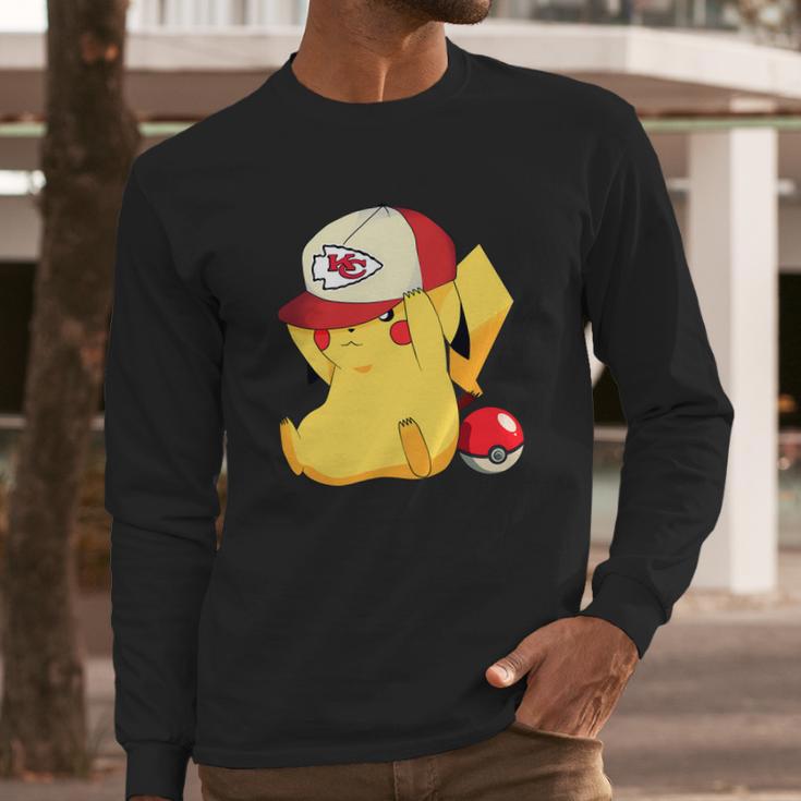 Kansas City Chiefs Pikachu Pokemon Shirt Long Sleeve T-Shirt Gifts for Him