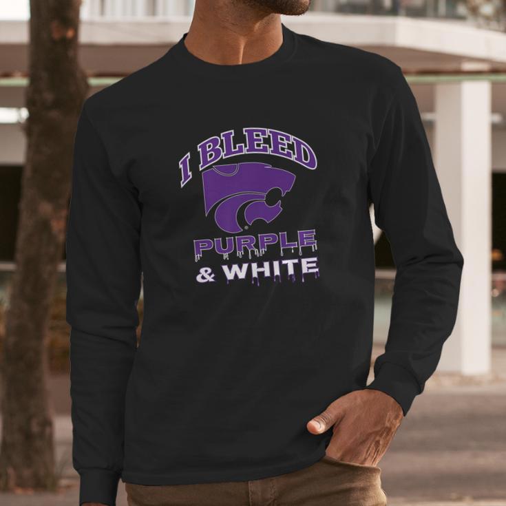 Kansas State Wildcats I Bleed Colors Apparel Long Sleeve T-Shirt Gifts for Him