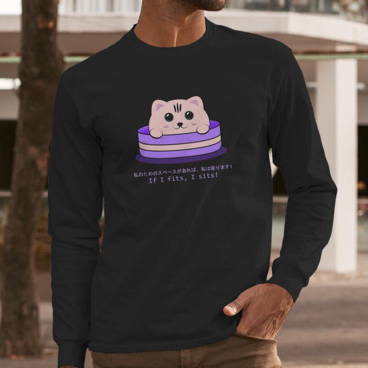 Kawaii Ca Pastel Neko Cute Chibi Anime Kanji Long Sleeve T-Shirt Gifts for Him