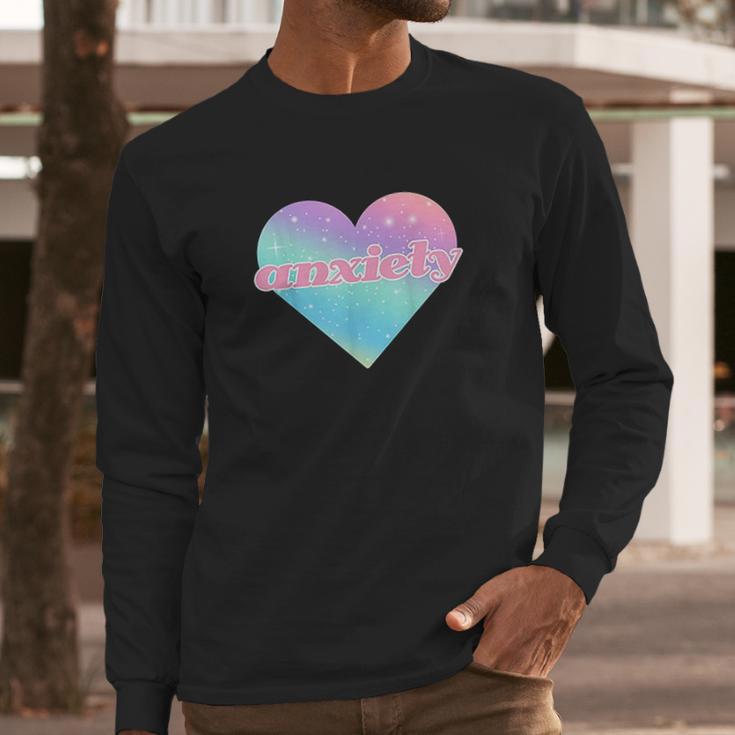 Kawaii Pastel Goth Anxiety Space Heart Long Sleeve T-Shirt Gifts for Him