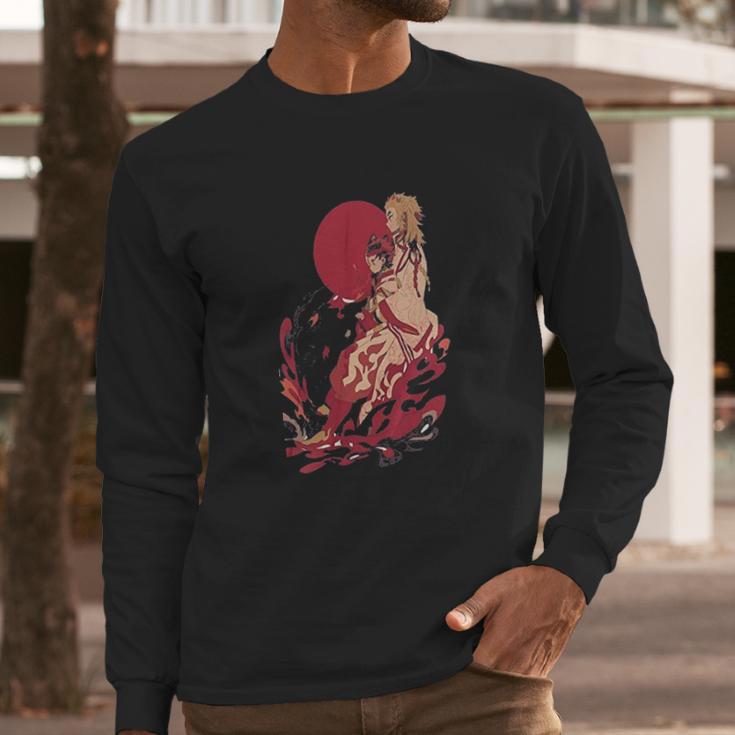 Kimetsu No Yaiba Demon Slayer Sun Long Sleeve T-Shirt Gifts for Him