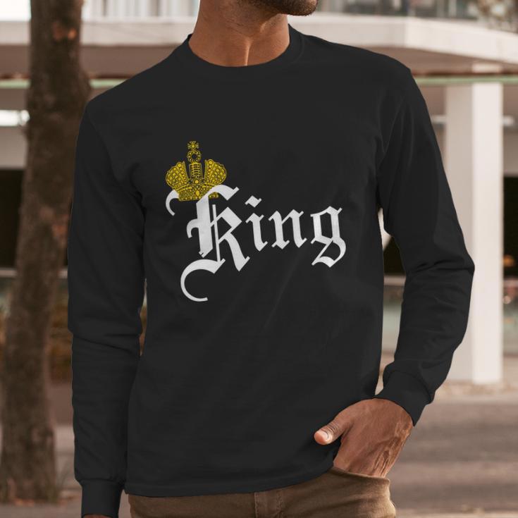 King Crown Old English Logo Long Sleeve T-Shirt Gifts for Him