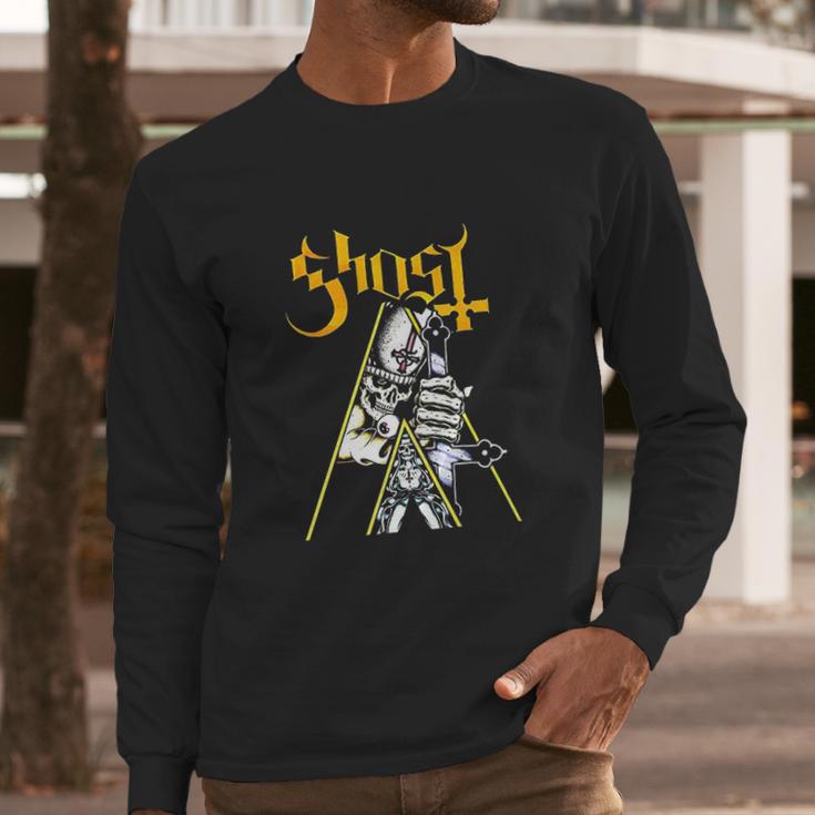 Kopink Ghost Skulls Bc Clockwork Ghost Long Sleeve T-Shirt Gifts for Him