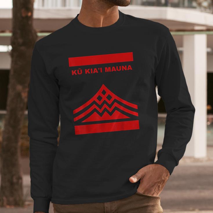 Ku Kiai Mauna Defend Mauna Kea Protect Aina Long Sleeve T-Shirt Gifts for Him