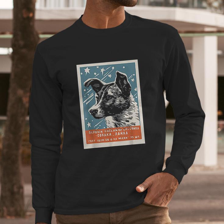 Laika Space Dog Product Vintage Cccp Soviet Russia Ussr Long Sleeve T-Shirt Gifts for Him