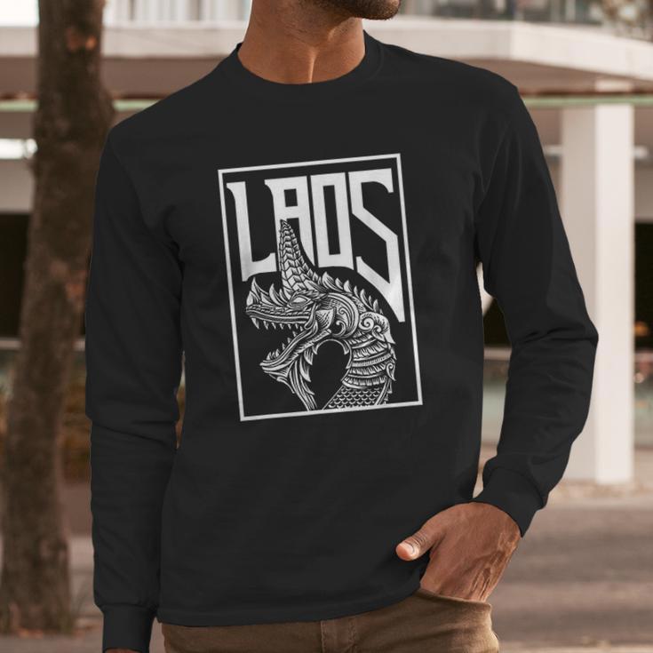 Laos Naga Payanak Sea Dragon Long Sleeve T-Shirt Gifts for Him