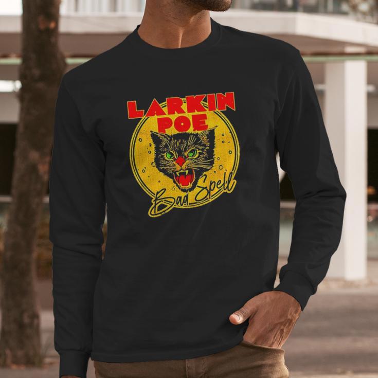 Larkin Poe Bad Spell Crazy Cat Face Long Sleeve T-Shirt Gifts for Him