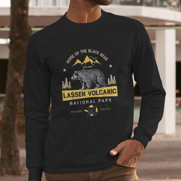 Lassen Volcanic National Park California Bear Long Sleeve T-Shirt Gifts for Him